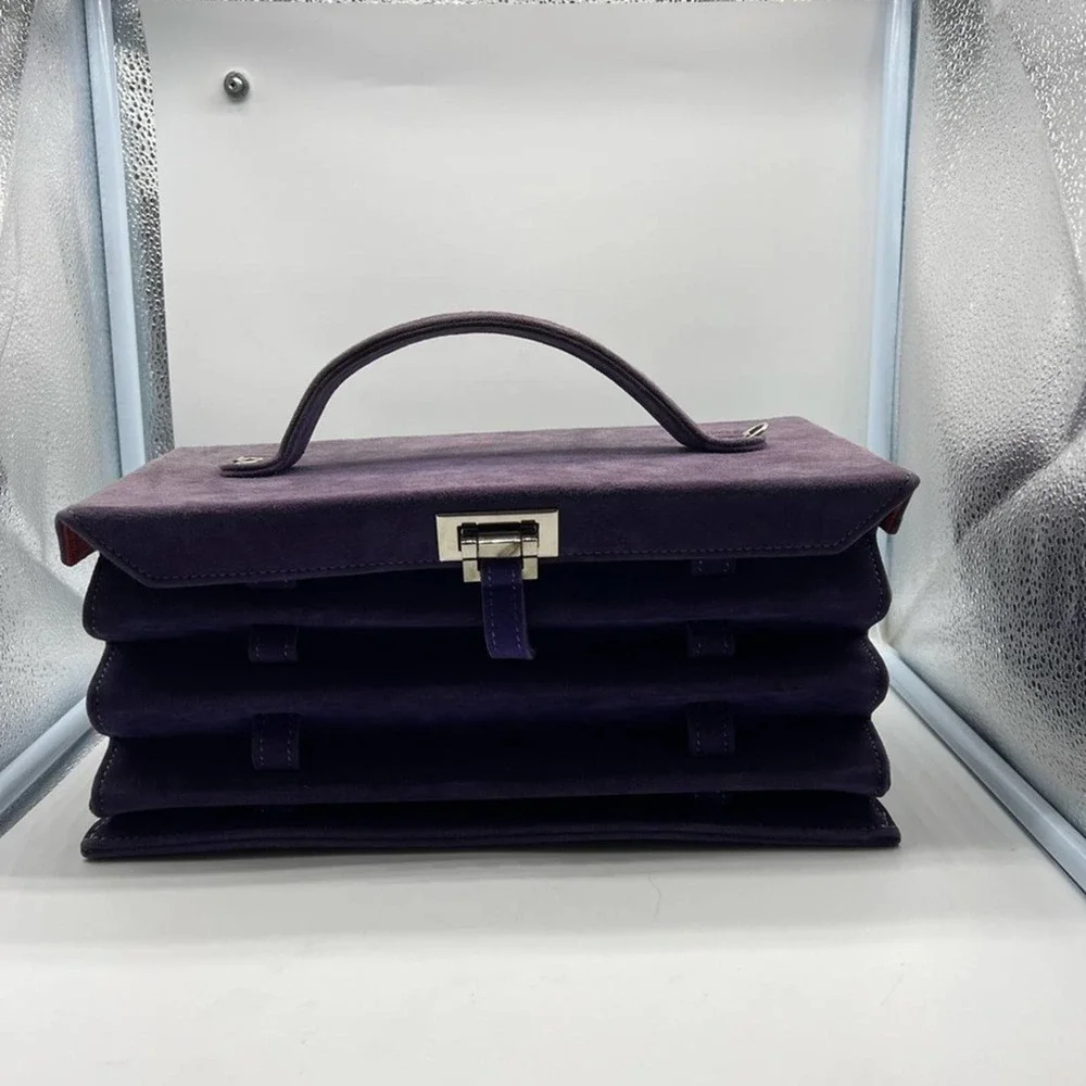 HESTER VAN EEGHEN women’s purple accordion limited edition purse from Amsterdam - Picture 5 of 16